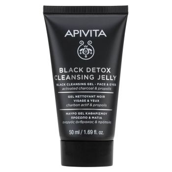 Apivita Cleansing Black Detox Μαύρο Gel Καθαρισμού – Πρόσωπο & Μάτια 50ml