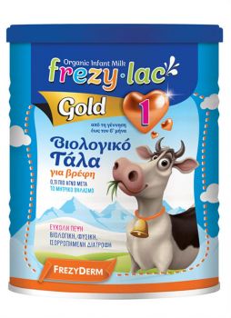 Frezyderm Frezylac Gold 1 Βιολογικό Αγελαδινό Γάλα Από την Γέννηση Έως Και Τον 6ο Μήνα 400gr