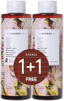 Korres Πακέτο Showergel Violeta Αφρόλουτρο Βιολέτα 1+1 250ml