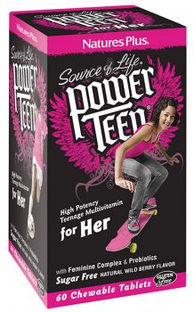 Nature's Plus Power Teen For Her 60 chewable