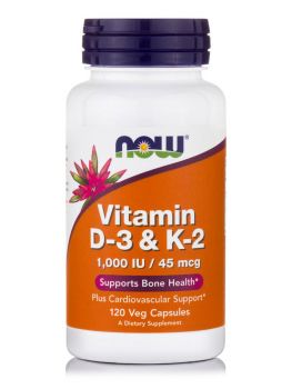 Now foods D-3 & K-2 120veg.caps