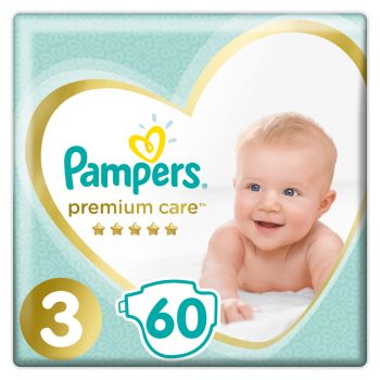 Pampers Premium Care Μέγεθος 3 (6-10 kg) 60 πάνες