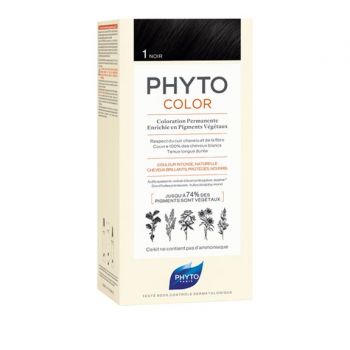 Phyto Phytocolor 1 Noir Μόνιμη Βαφή Μαλλιών Χρώμα Μαυρο 1kit 