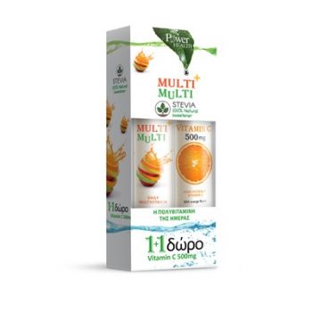 Power Health Πακέτο Multi+Multi 24s Aναβράζον + Vitamin C 500mg 20s Αναβράζον