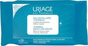 Uriage Thermal Micellar Water Make-Up Remover Wipes 25τμχ