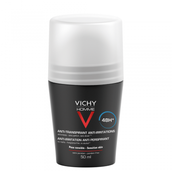 Vichy Homme 48h Deodorant Roll-on for Sensitive Skin Αποσμητικό κατά του Ιδρώτα 50ml